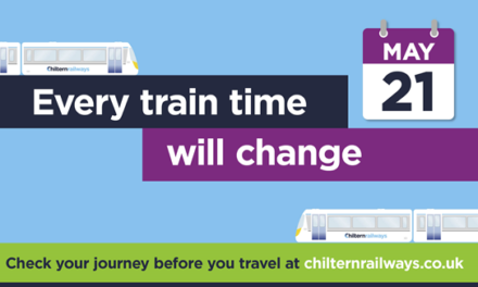Chiltern Railways customers reminded that all train times change from 21 May